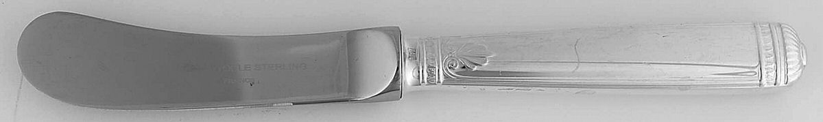 Malmaison (Sterling) Butter Spreader Hollow Hdl-Paddle/Stainless Blade by Christofle France-1