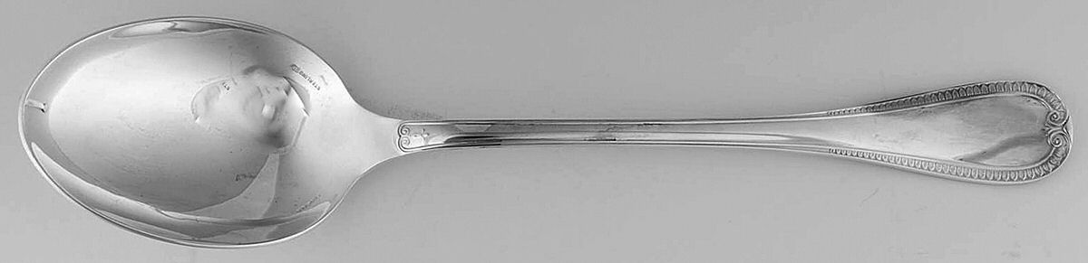 Malmaison (Sterling) Solid Serving Spoon by Christofle France-1