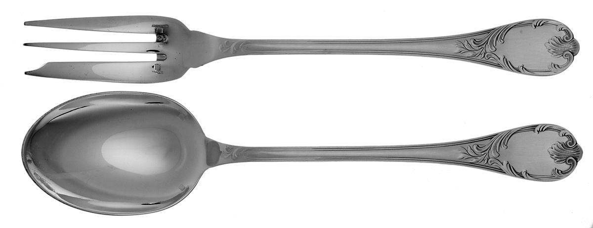 Marly (Silverplate, Satin Handle) Solid Serving Set by Christofle France-1