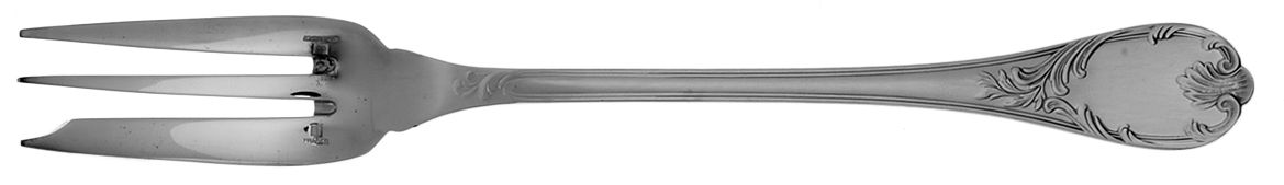 Marly (Silverplate, Satin Handle) Solid Serving Fork by Christofle France-1