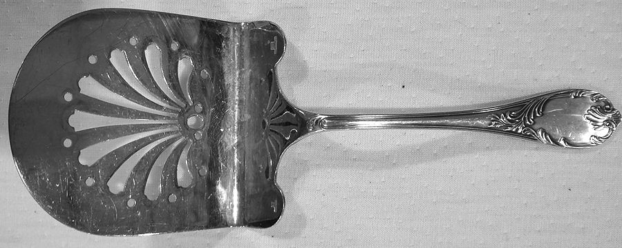 Marly (Silverplate, Satin Handle) Solid Asparagus Server by Christofle France-1