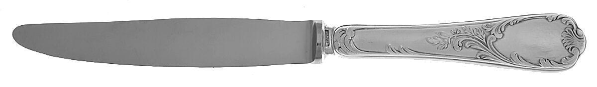 Marly (Silverplate, Satin Handle) Knife-Dessert/Stainless Blade by Christofle France-1