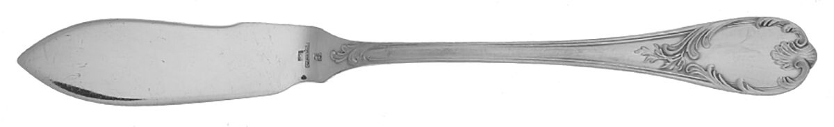 Marly (Silverplate, Satin Handle) Flat Handle Master Butter Knife by Christofle France-1