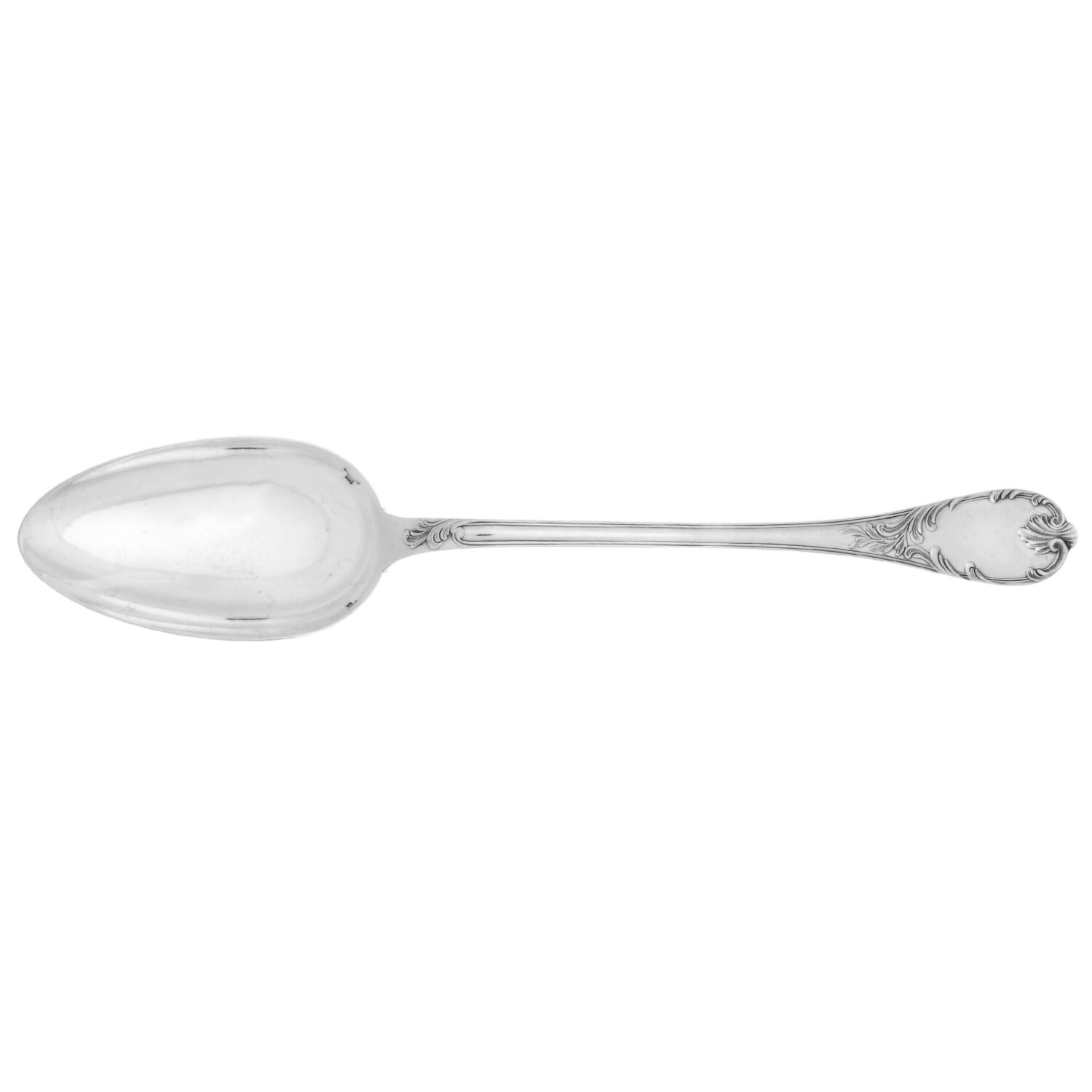 Marly (Silverplate, Satin Handle) Large Solid Serving Spoon by Christofle France-1