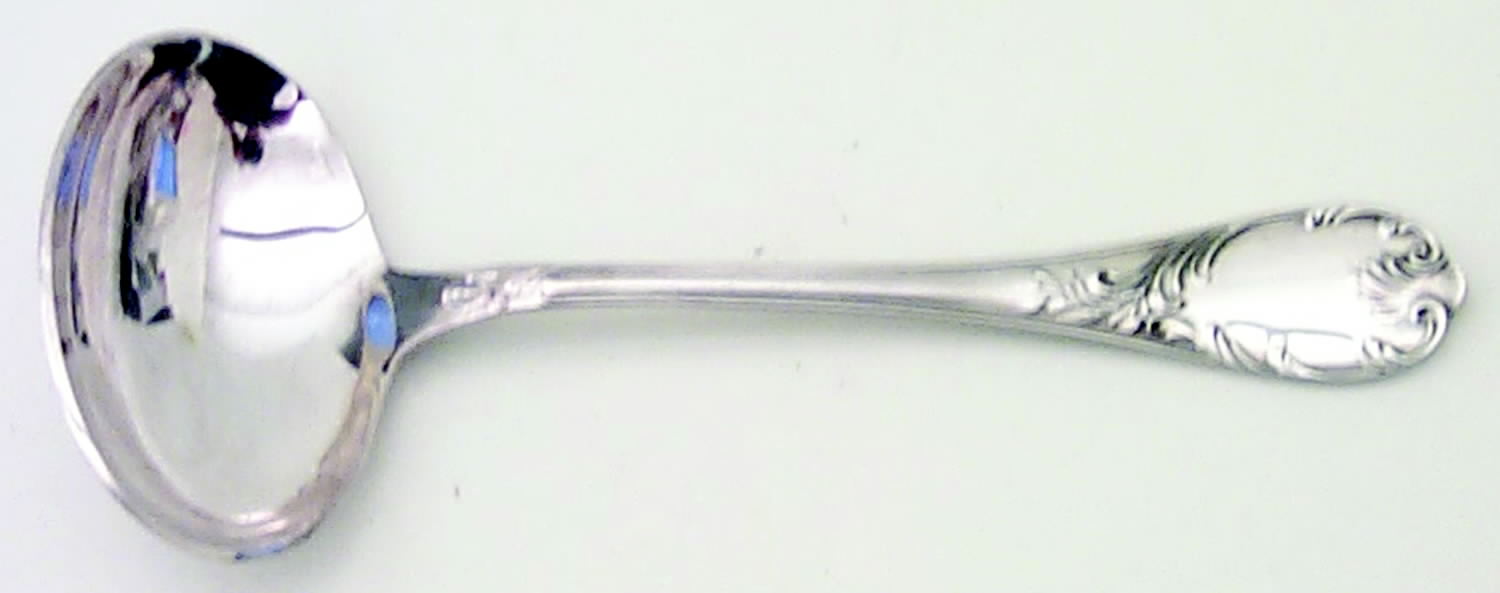 Marly (Silverplate, Satin Handle) Solid Gravy Ladle by Christofle France-1