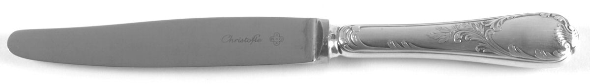 Marly (Silverplate, Satin Handle) Dessert Knife with Stainless Blade by Christofle France-1