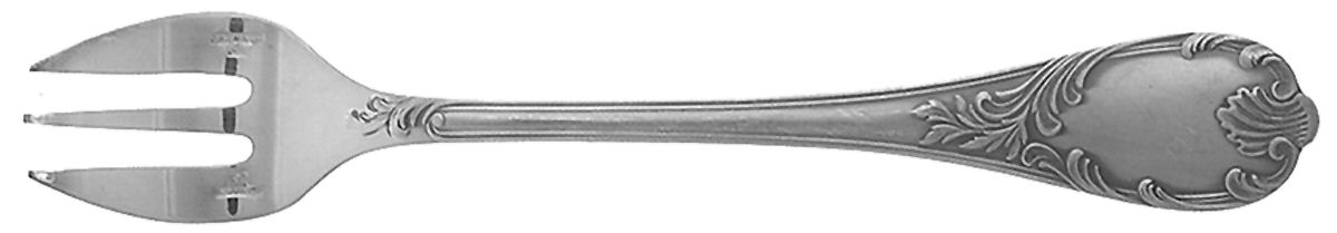 Marly (Silverplate, Satin Handle) Cocktail/Seafood Fork by Christofle France-1