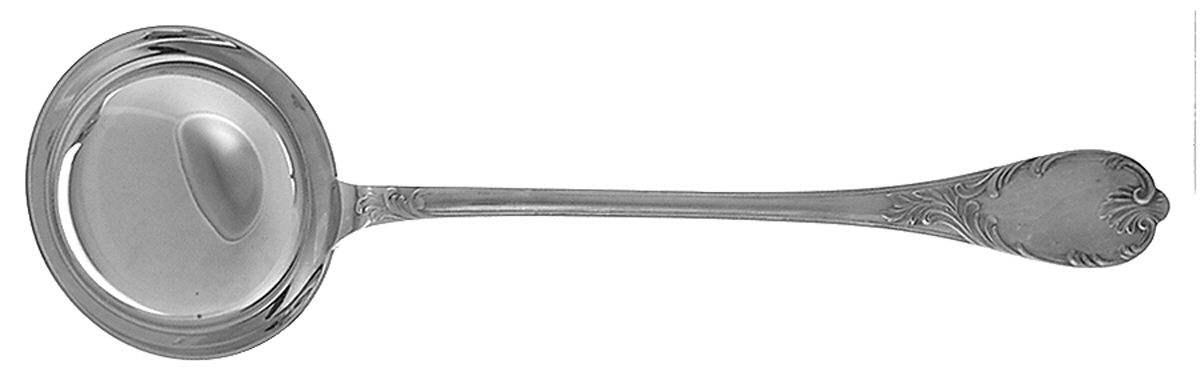 Marly (Silverplate, Satin Handle) Solid Soup Ladle by Christofle France-1