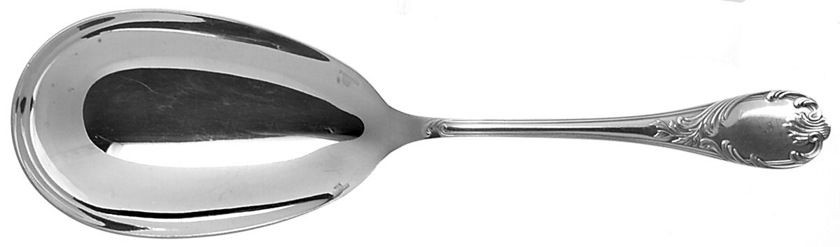 Marly (Silverplate, Satin Handle) Solid Rice/Potato Spoon by Christofle France-1