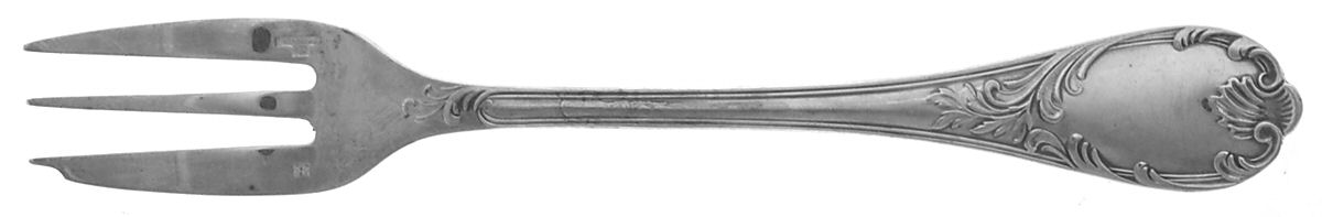 Marly (Silverplate, Satin Handle) Fork-Pastry by Christofle France-1