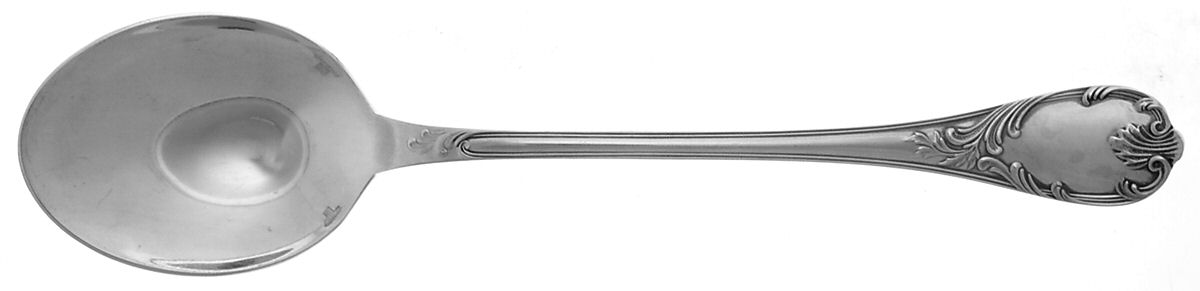 Marly (Silverplate, Satin Handle) Solid Salad Serving Spoon by Christofle France-1