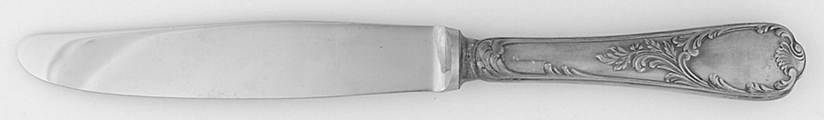 Marly (Silverplate, Satin Handle) Modern Hollow Knife by Christofle France-1