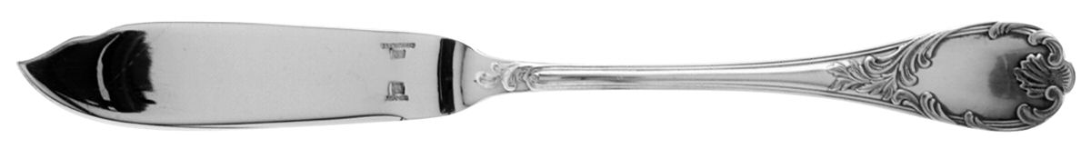 Marly (Silverplate, Satin Handle) Individual Solid Fish Knife by Christofle France-1