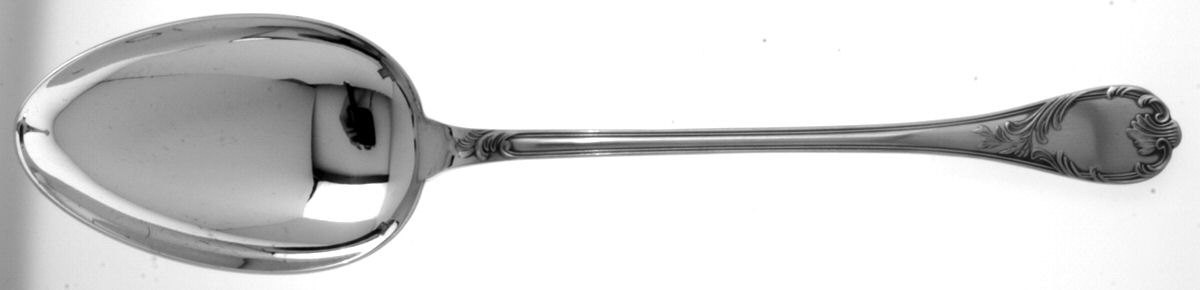 Marly (Silverplate, Satin Handle) Large Solid Serving Spoon by Christofle France-1