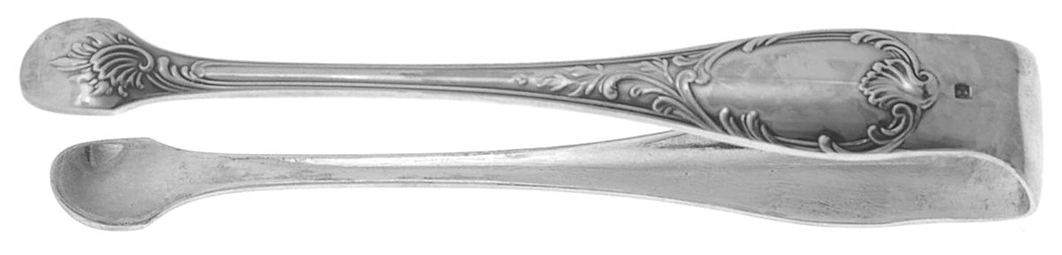 Marly (Silverplate, Satin Handle) Large Sugar Tongs by Christofle France-1