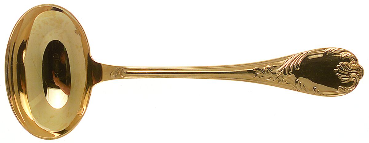 Marly (Gold Electroplate) Solid Gravy Ladle by Christofle France-1