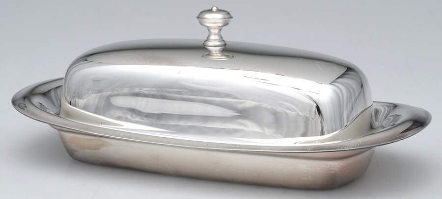 Silverplate Hollowware 1/4 Pound Covered Butter Dish by Christofle France-1