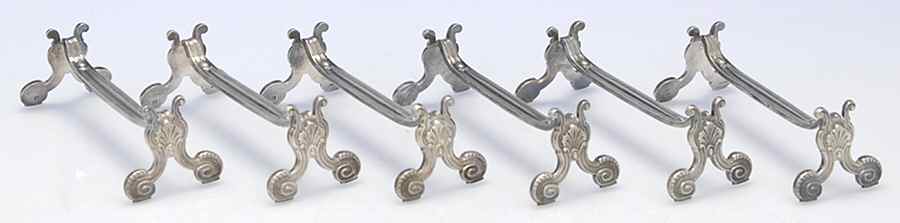 Silverplate Hollowware Knife Rest - Set of 6 by Christofle France-1