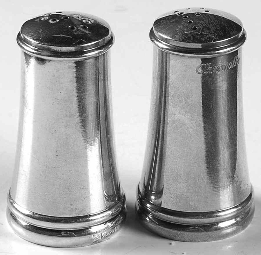 Silverplate Hollowware Individual Salt and Pepper Set by Christofle France-1