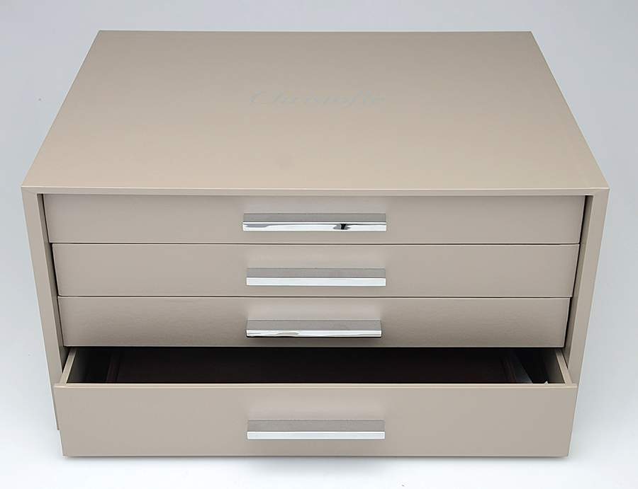 Silverplate Hollowware New 4 Drawer Flatware Chest by Christofle France-1