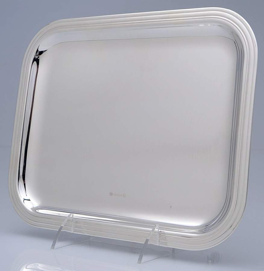 Silverplate Hollowware 10" Rectangular Tray by Christofle France-1