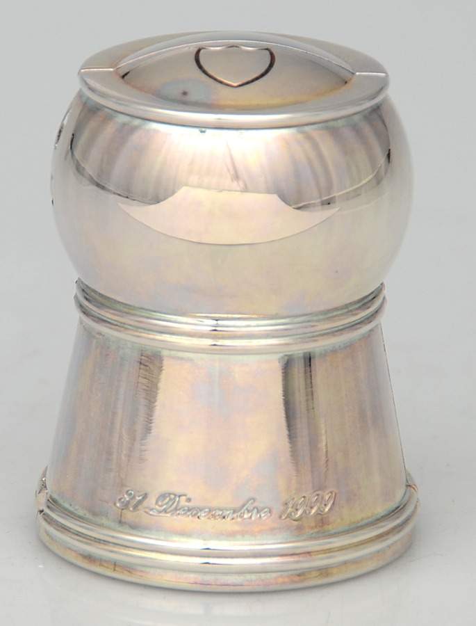 Silverplate Hollowware Cork Holder by Christofle France-1