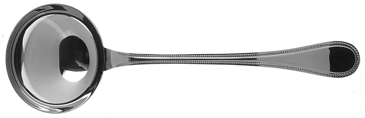 Mimosa (Stainless, Glossy) Solid Soup Ladle by Christofle France-1