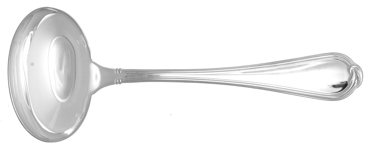 Oceana (Silverplate) Solid Gravy Ladle by Christofle France-1