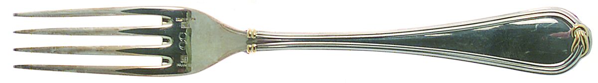 Oceana Gold (Silverplate) Fork by Christofle France-1