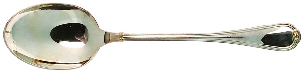 Oceana Gold (Silverplate) Solid Serving Spoon by Christofle France-1