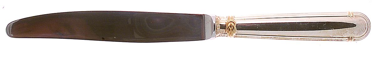 Oceana Gold (Silverplate) Modern Hollow Knife by Christofle France-1
