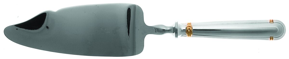 Oceana Gold (Silverplate) Pie & Cake Server with Stainless Blade by Christofle France-1