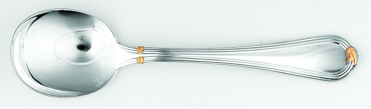 Oceana Gold (Silverplate) Round Bowl Soup Spoon (Cream Soup) by Christofle France-1