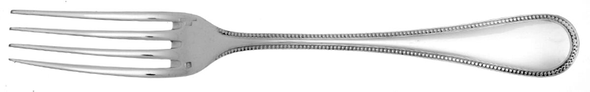 Perles (Silverplate, 1890) Dessert Fork by Christofle France-1