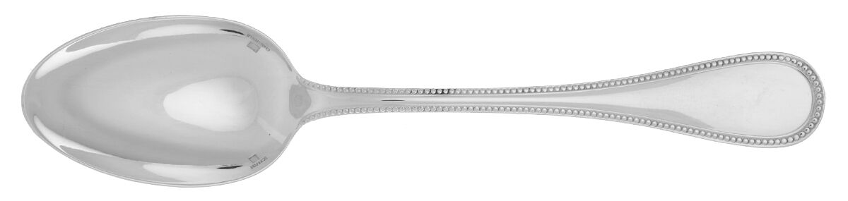 Perles (Silverplate, 1890) Tablespoon (Serving Spoon) by Christofle France-1