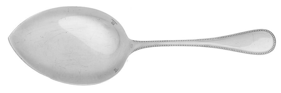 Perles (Silverplate, 1890) Solid Ice Cream Serving Ladle by Christofle France-1