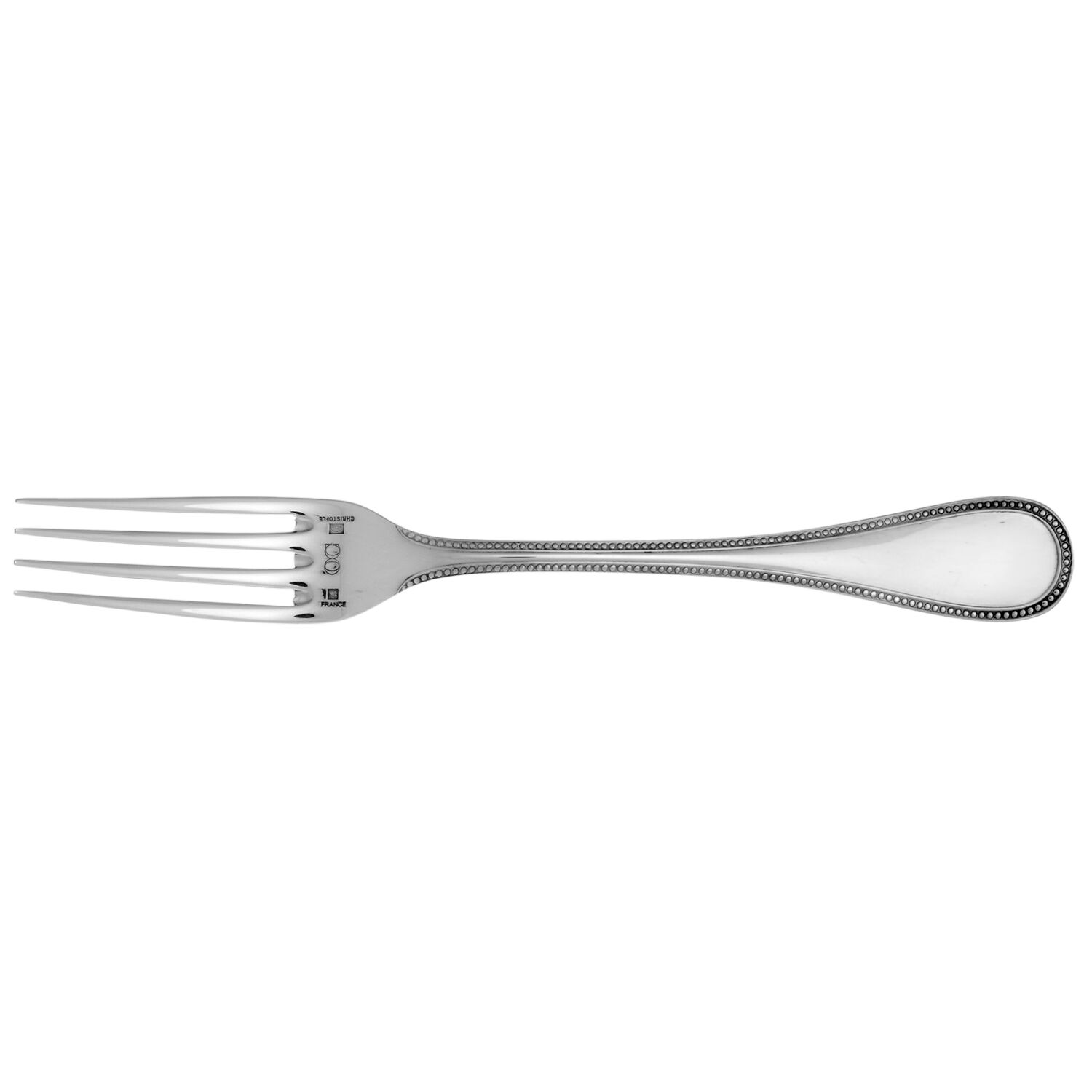 Perles (Silverplate, 1890) Fork by Christofle France-1