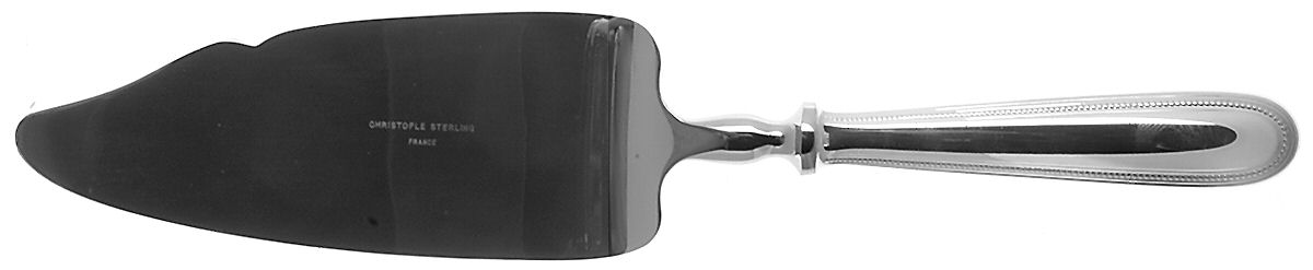 Perles (Silverplate, 1890) Pie & Cake Server with Stainless Blade by Christofle France-1