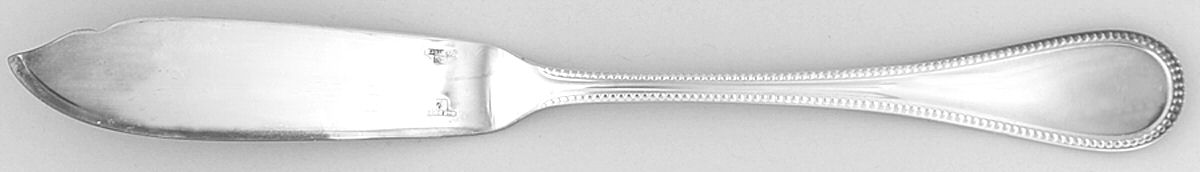 Perles (Silverplate, 1890) Individual Solid Fish Knife by Christofle France-1