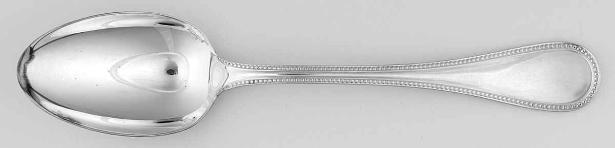 Perles (Silverplate, 1890) European Place/Oval Soup Spoon by Christofle France-1
