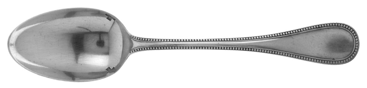 Perles (Silverplate, 1890) Dessert/Oval Soup Spoon by Christofle France-1