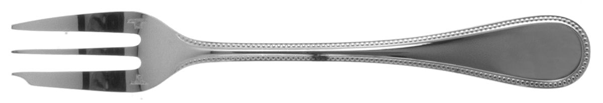 Perles (Silverplate, 1890) Pastry Fork by Christofle France-1