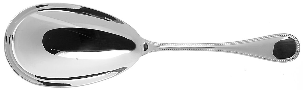 Perles (Silverplate, 1890) Solid Rice/Potato Spoon by Christofle France-1