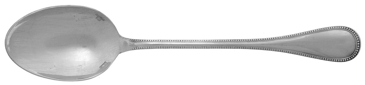 Perles (Silverplate, 1890) Solid Serving Spoon by Christofle France-1