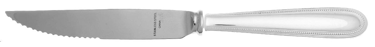 Perles (Sterling) Steak Knife Individual Hollow, Serrate HC by Christofle France-1