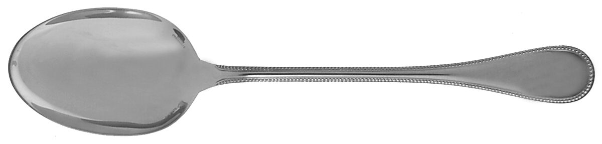 Perles (Sterling) Solid Serving Spoon by Christofle France-1