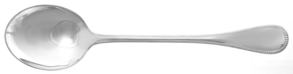 Perles (Sterling) Solid Salad Serving Spoon by Christofle France-1