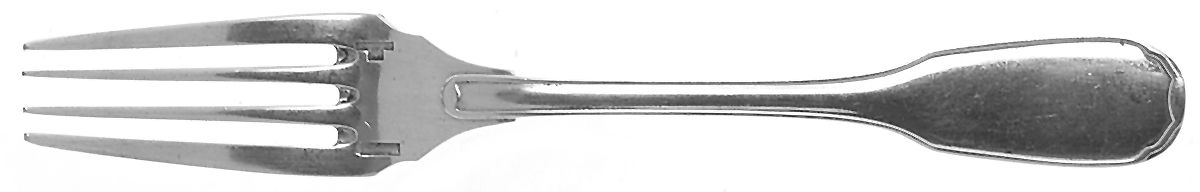 Plunir (Silverplate) Individual Solid Fish Fork by Christofle France-1