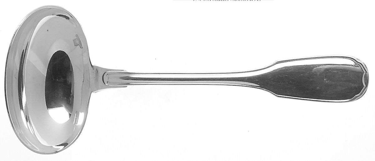 Plunir (Silverplate) Solid Gravy Ladle by Christofle France-1