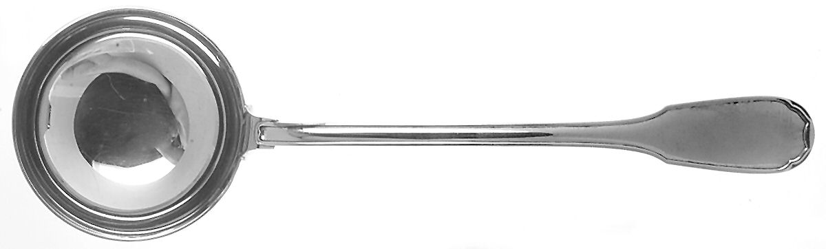 Plunir (Silverplate) Solid Soup Ladle by Christofle France-1